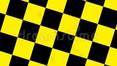 设计<strong>黑</strong>色和黄色格子旋转。