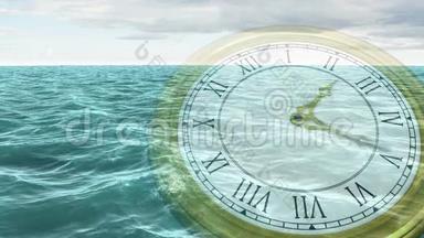 时钟滴答的海洋动画