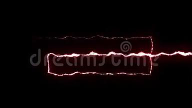 可循环的红色霓虹灯闪烁形飞行黑色背景动画新品质独特自然光