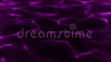 3D紫流线架波循环运动背景