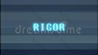 更新视频游戏RIGO R文字<strong>计算机</strong>电视<strong>故障</strong>干扰噪声屏幕动画无缝循环新质量
