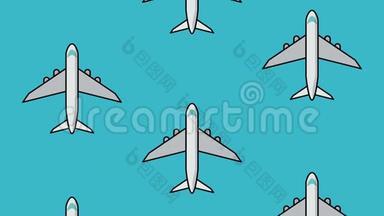 飞机背景图案高清动画