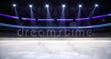 冰球场室内照明回路动画