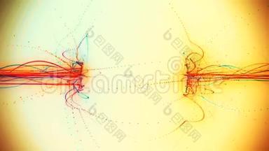 磁场循环运动背景V2的彩色流线