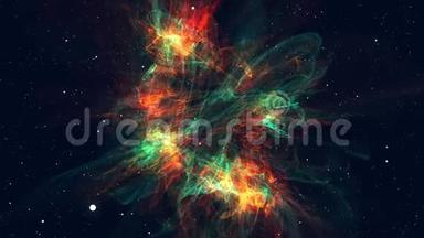 计算机产生的<strong>彩色</strong>空间背景：<strong>螺旋</strong>状星云，恒星和星系.. 3D渲染