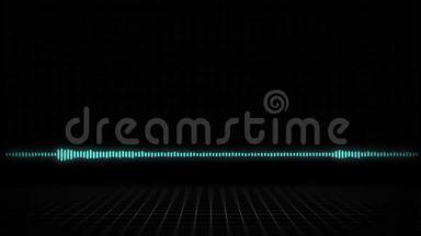 广告音频波形或频谱背景-30秒-蓝色版本