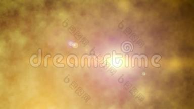 金云背景上的光学透镜耀斑转变。 爆炸闪光灯。 闪亮的动画射线效果