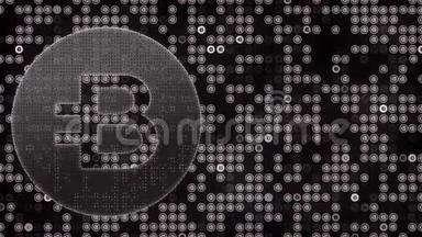 Bitcoin Bitcoin Bitshares区块链加密货币数字加密网络的抽象动画