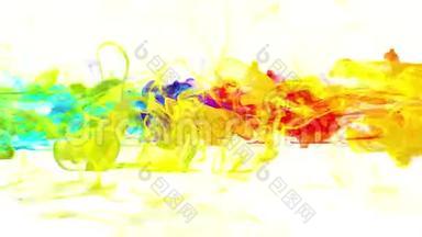 多次发光的彩色粒子脉动冲击波爆炸