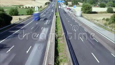 德国高速公路<strong>密集</strong>交通的时间流逝