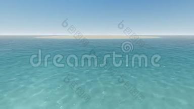 热带海滩碧蓝的大海