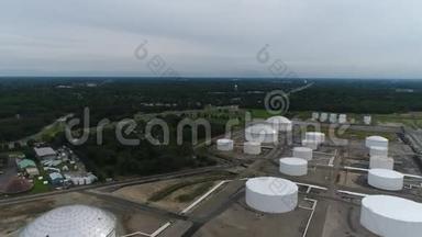 炼油厂的空中景观