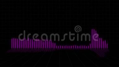 Technology未来派紫色音频仪表棒背景音乐播放空间歌词-30秒