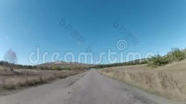 山地高原上的道路，与GoPro的视频