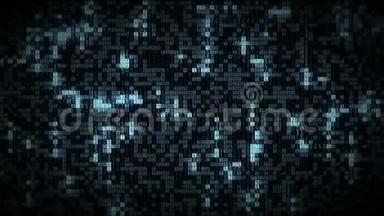 技术数据流<strong>电网</strong>上出现明亮的蓝色发光的计算机数字