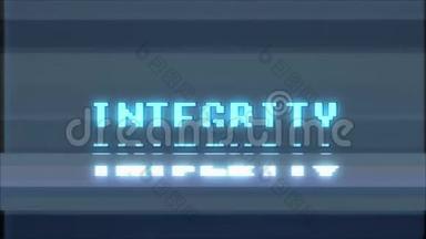 更新视频游戏integrity文字电脑电视故障干扰噪声屏幕动画无缝循环新质量