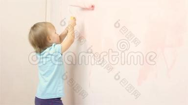 快乐的小宝宝画墙.