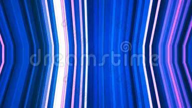 广播闪烁垂直弯曲高科技条纹，蓝色，抽象，循环，4K