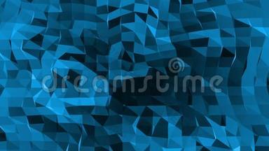 蓝色低聚振动表面为细背景。 蓝色多边形几何振动环境或脉动