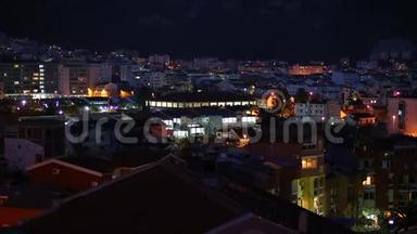 夜布德瓦，黑山。 新市镇，从最高的角度