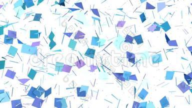 抽象简单的蓝紫低聚三维分裂表面作为美丽的背景。 软几何低聚运动背景