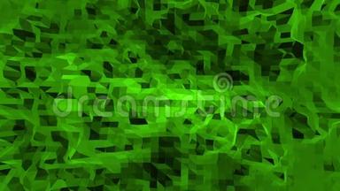 绿色低聚背景挥手。 摘要低聚表面作为原子结构在时尚的低聚设计。 多边形