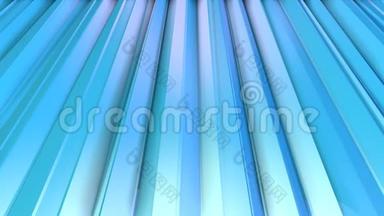抽象简单的蓝紫低聚三维窗帘作为凉爽的背景。 移动的软几何低聚运动背景