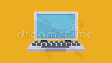 平板带键盘技术高清动画.