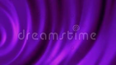 抽象动画动色丝质感.. 有光泽的光滑织物在波浪中运动，反射光线