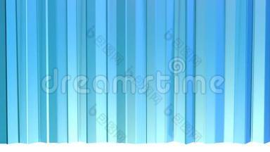 抽象简单的蓝紫低聚三维窗帘作为清晰的背景。 软几何低聚运动背景