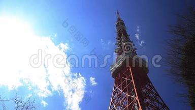 东京蓝天中的东京塔