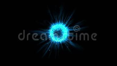 蓝色耀斑球光纤激光飞行<strong>粒子能量</strong>技术背景。
