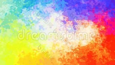 彩色彩色无缝圈视频-水彩画彩色效果-霓虹灯彩虹全彩色光谱