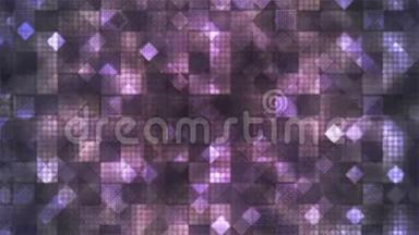 闪烁高<strong>科技立体</strong>钻石光图案，紫色，抽象，可循环，4K