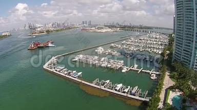 鸟瞰迈阿密海滩码头