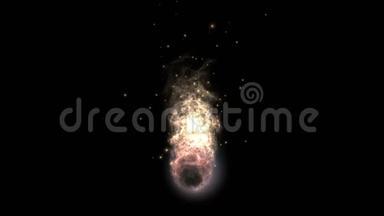 烟花爆炸火花粒子炽热熔岩火球能量。