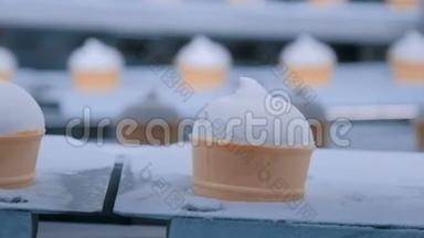 冰淇淋自动生产线-冰淇淋锥输送带