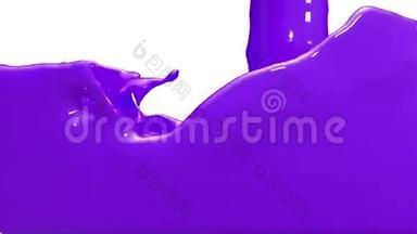 动画紫罗兰汽车油漆浇注和填充屏幕。 阿尔法通道包括使用卢马哑光。 3D渲染视图24