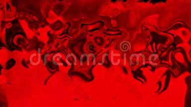 抽象的彩色红漆油墨爆炸扩散迷幻爆炸运动