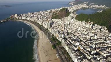 里约热内卢著名的<strong>科帕卡巴纳</strong>海滩。 巴西南美洲。