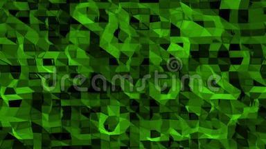 绿色低聚背景挥手。 抽象低聚表面作为奇妙的浮雕在时尚的低聚设计。 多边形