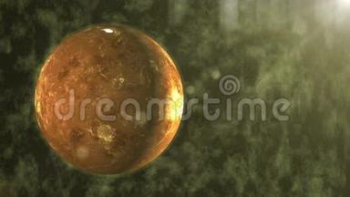 旋转行星金星从太空看到