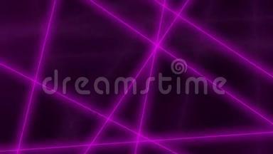 高<strong>科技</strong>运动背景。 抽象的紫色发光线交叉。 4K无缝循环动画