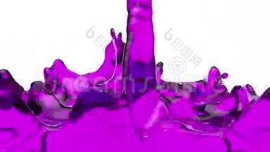 紫漆填充<strong>屏</strong>幕，阿尔法通道包括像卢马哑光。 3D渲染11