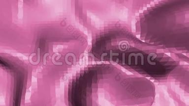 玫瑰色或粉红色<strong>低聚</strong>振荡表面作为<strong>景观</strong>或几何结构。 多边形镶嵌红色振动