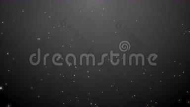 黑色运动背景。 抽象发光的星星和火花。 8K无缝环形夹