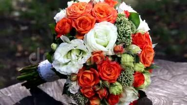 婚礼花束鲜花。 <strong>喜庆</strong>的鲜花花束。 婚礼新娘花束。 <strong>结婚</strong>花艺。