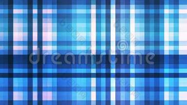 广播闪烁高科技条纹，蓝色，抽象，循环，4K