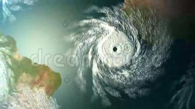 大灾难，地球上的<strong>大风</strong>暴，CG动画。