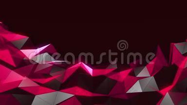 美丽的粉红抽象运动背景，无缝环行